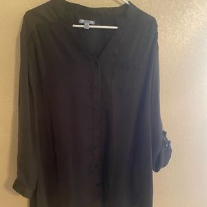 Women’s size 2x “Izod” OLIVE GREEN Button Down Dress Shirt w/ front chest pocket